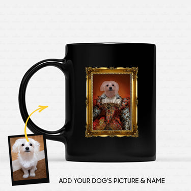 Personalized Dog Gift Idea - Royal Dog's Portrait 33 For Dog Lovers - Black Mug